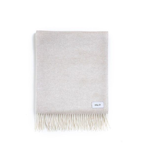 D 4.0 Men Beige And Light Gray Plaid With Fringes